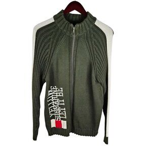 Vintage Beatles Yellow Submarine Knit Cardigan Sz Medium Green Collectors Rare